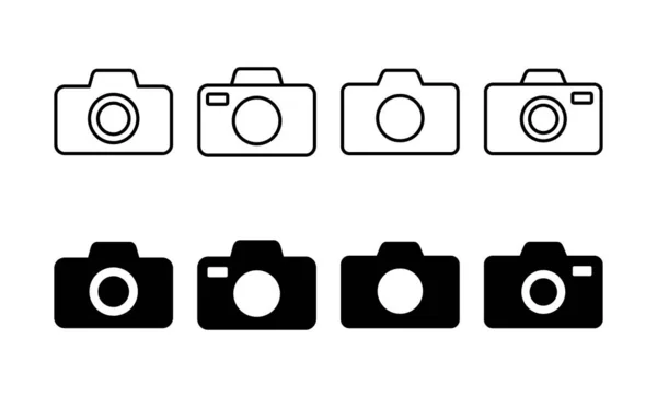 Camera Icon Vector Web Mobile App Photo Camera Sign Symbol — ストックベクタ