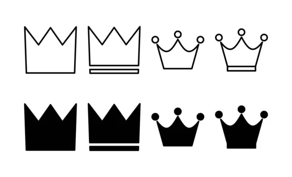 Вектор Иконок Короны Веб Мобильного Приложения Знак Короны Символ — стоковый вектор