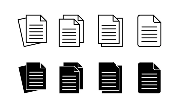 Document Icon Vector Web Mobile App Paper Sign Symbol File — Vector de stock