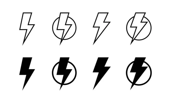 Icono Rayo Vector Para Web Aplicación Móvil Signo Eléctrico Símbolo — Archivo Imágenes Vectoriales