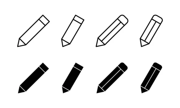 Vecteur Icônes Crayon Pour Application Web Mobile Signe Symbole Stylo — Image vectorielle
