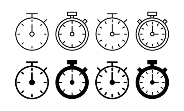 Stopwatch Icon Vector Web Mobile App Timer Sign Symbol Countdown — Stock Vector