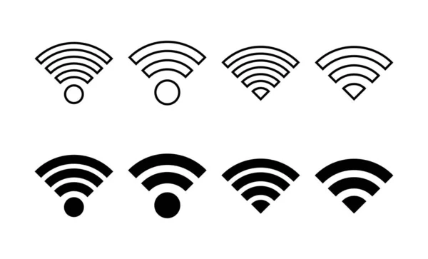 Vektor Ikon Wifi Pro Webovou Mobilní Aplikaci Znamení Symbol Signálu — Stockový vektor