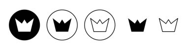 Taç simgeleri hazır. taç işareti ve sembol