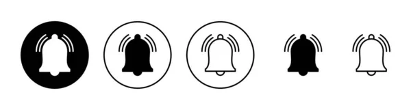 Iconos Campana Listos Signo Notificación Símbolo Para Diseño Del Sitio — Vector de stock