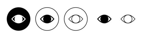 Conjunto Iconos Oculares Signo Símbolo Ocular Icono Mirada Visión — Archivo Imágenes Vectoriales