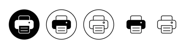 Drucksymbole Gesetzt Zeichen Und Symbol Für Drucker — Stockvektor