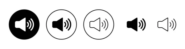 Lautsprechersymbole Gesetzt Lautstärkezeichen Und Symbol Lautsprechersymbol Klangsymbol — Stockvektor
