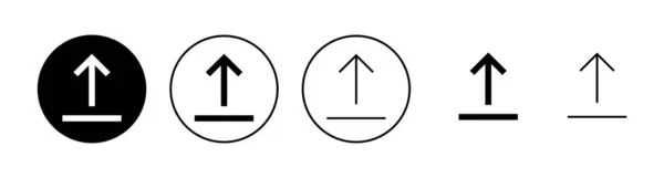 Upload Icons Set Load Data Sign Symbol — Stock Vector