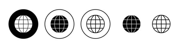 Web Icons Set Web Sign Symbol Web Click Icon Global — Stock Vector