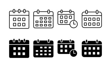Calendar icon vector for web and mobile app. Calender sign and symbol. Schedule icon symbol