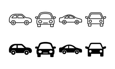 Car icon vector for web and mobile app. car sign and symbol. small sedan