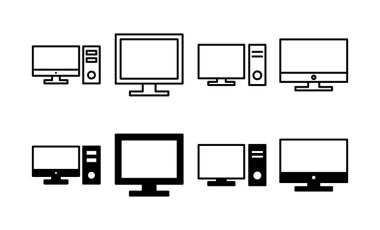 Computer icon vector for web and mobile app. computer monitor sign and symbol