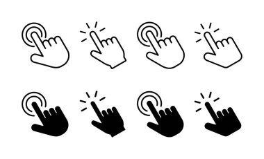 Hand click icon vector for web and mobile app. pointer sign and symbol. hand cursor icon