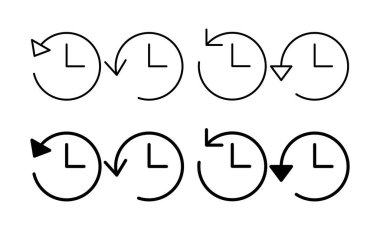 Web ve mobil uygulama için geçmiş simgesi vektörü. Son olay geçmişi işareti ve simgesi