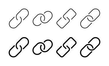 Web ve mobil uygulama için bağlantı simgesi vektörü. Hiper bağlantı zinciri işareti ve sembolü