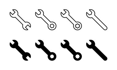 Web ve mobil uygulama için simge vektörünü aç. Tamir ikonu. araç işareti ve sembol