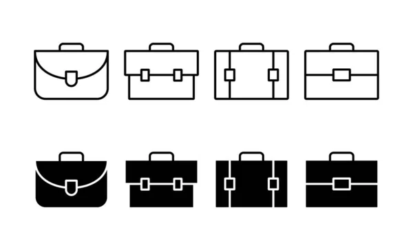 Briefcase Icon Vector Web Mobile App Suitcase Sign Symbol Luggage — Vetor de Stock
