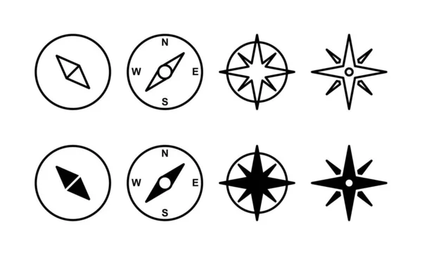 Compass Icon Vector Web Mobile App Arrow Compass Icon Sign — Archivo Imágenes Vectoriales