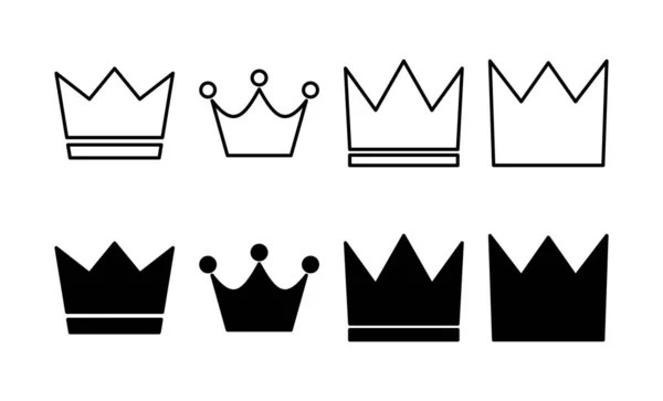 Crown Icon Vector Web Mobile App Crown Sign Symbol — Image vectorielle