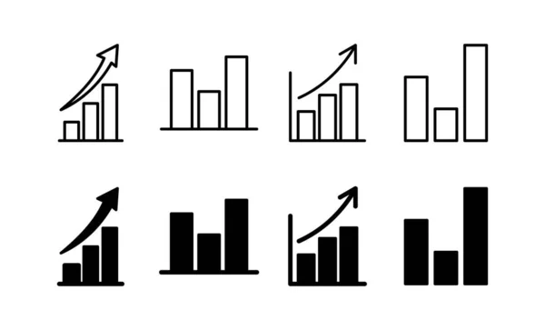 Growing Graph Icon Vector Web Mobile App Chart Sign Symbol — 图库矢量图片