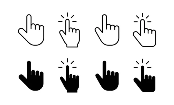 Hand Cursor Icon Vector Web Mobile App Cursor Sign Symbol — Archivo Imágenes Vectoriales