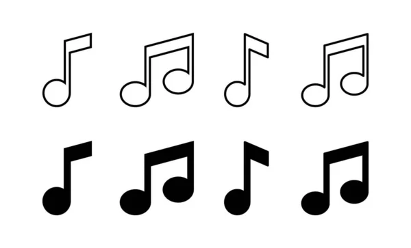 Icono Música Vector Para Web Aplicación Móvil Nota Música Signo — Vector de stock