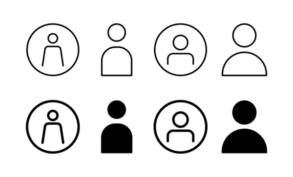 Wektor Ikony Użytkownika Dla Aplikacji Internetowej Mobilnej Podpis Symbol Osoby — Wektor stockowy