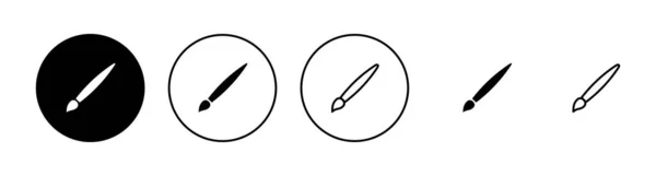Malingikoner Innstilt Penselskilt Symbol Malingsvalsevektor – stockvektor