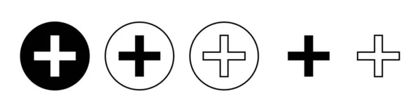 Más Iconos Listos Añadir Más Signo Símbolo — Archivo Imágenes Vectoriales