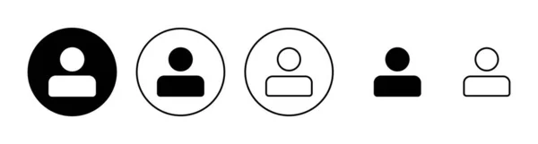 Ikony Użytkownika Ustawione Podpis Symbol Osoby Ikona Ludzi — Wektor stockowy