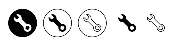 Набор Иконок Ключа Ref Знак Инструмента Символ — стоковый вектор