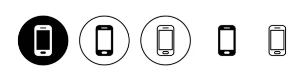 Ícones Telefone Configurados Sinal Chamada Símbolo Símbolo Telefone —  Vetores de Stock