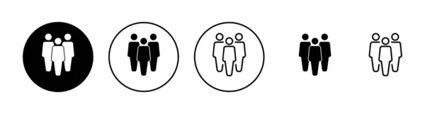 Menschen Ikonen Gesetzt Personenzeichen Und Symbol User Icon Vektor — Stockvektor