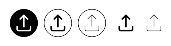 Вивантажити Набір Піктограм Завантажити Знак Даних Символ — стоковий вектор