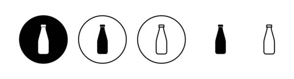 Conjunto Iconos Botella Signo Símbolo Botella — Vector de stock