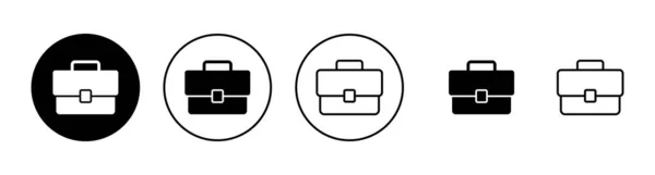 公文包图标设置 手提箱标志和符号 行李符号 — 图库矢量图片