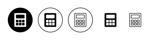Conjunto Iconos Calculadora Calculadora Contable Signo Símbolo — Vector de stock