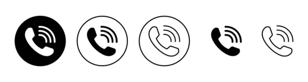 Набір Піктограм Викликів Телефонний Знак Символ Значок Телефону Яжіться Нами — стоковий вектор