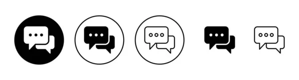 Chat Ikonok Beállítva Beszéd Buborék Jel Szimbólum Hozzászólás Ikon Üzenet — Stock Vector