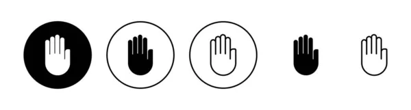 Ручные Иконки Знак Руки Символ Palm — стоковый вектор