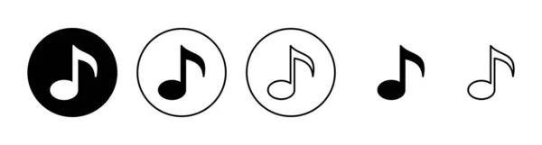 音乐图标设置 注意音乐符号和符号 — 图库矢量图片