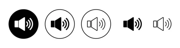 演说者图标设置 卷号和符号 扬声器图标 声音符号 — 图库矢量图片