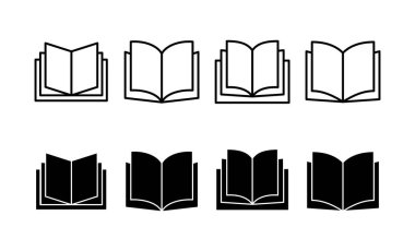 Book icon vector for web and mobile app. open book sign and symbol. ebook icon