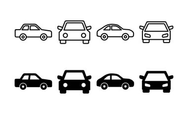 Car icon vector for web and mobile app. car sign and symbol. small sedan