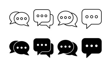 Chat icon vector for web and mobile app. speech bubble sign and symbol. comment icon. message