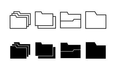 Folder icon vector for web and mobile app. folder sign and symbol