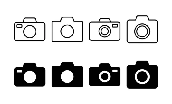 Camera Icon Vector Web Mobile App Photo Camera Sign Symbol —  Vetores de Stock