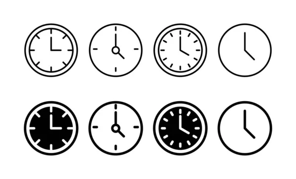 Clock Icon Vector Web Mobile App Time Sign Symbol Watch — 图库矢量图片
