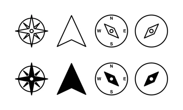 Compass Icon Vector Web Mobile App Arrow Compass Icon Sign — Image vectorielle